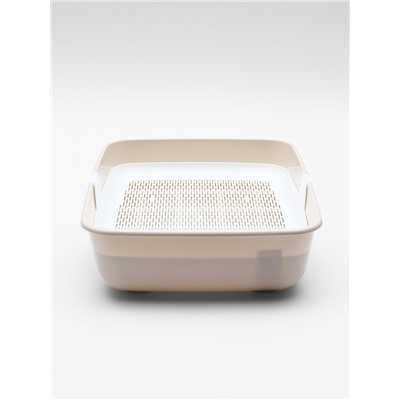 Лоток ALTA для кошек с сеткой 50×38×13.5 см, бело-бежевый