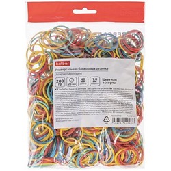 Резинка для денег  200гр 25мм цветная в пакете (083960) Хатбер