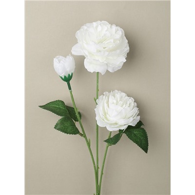 Цветок искусственный БЕЛЫЙ 65 см / ZHQ-2 /уп 200/ 2 больших и 1 маленький