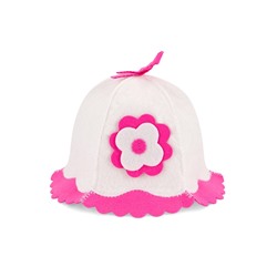 Шапка - шляпка для бани и сауны «Красотка», полиэфир 50%, шерсть 50%, «Добропаровъ»