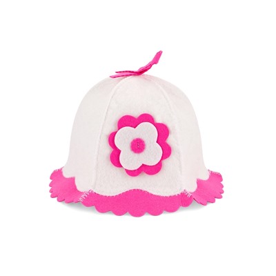 Шапка - шляпка для бани и сауны «Красотка», полиэфир 50%, шерсть 50%, «Добропаровъ»