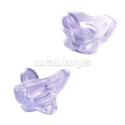 Соска-пустышка цельносиликоновая, лавандовая, в стерилизаторе, 2 шт, 0-6 мес