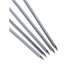 УЦЕНКА Набор шпажек-шампуров для шашлыка, 12 шт., 35 см, рукоять - кольцо 2 см, металлические