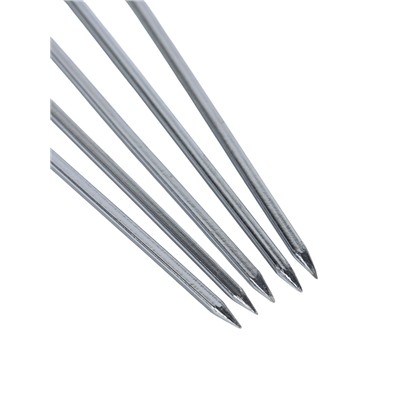 УЦЕНКА Набор шпажек-шампуров для шашлыка, 12 шт., 35 см, рукоять - кольцо 2 см, металлические