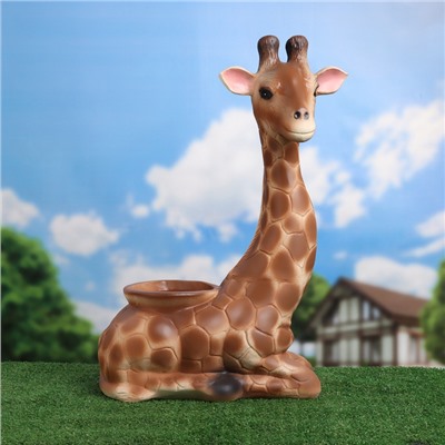 Декоративное кашпо из гипса «Жираф», 24×45×63 см