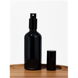 Флакон для парфюма, стеклянная, с распылителем Black, 100 мл, чёрный