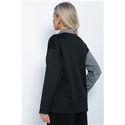 Блуза Элли (черно-белая) Б11305