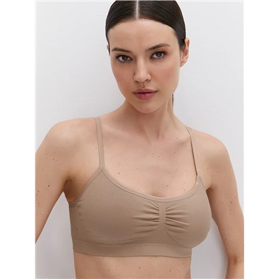 Omsa Топ OmD 1111S Cotton Майка "Toп" женская (кроп-топ на тонких бретелях с вкладышами), CO