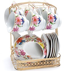 26666 Чай/сервиз 15пр 950мл+220мл мет/подст LR(х6)