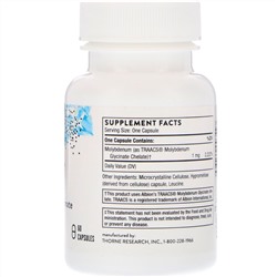 Thorne Research, Глицинат молибдена, 60 капсул