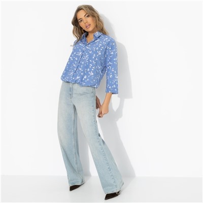 Блуза , освежающая образ, Твой личный тренд (небесная)