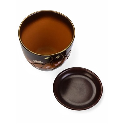 Горшок для цветов «Миндаль», 5 л, d=22 см, h=22 см, керамика, с поддоном, коричневый