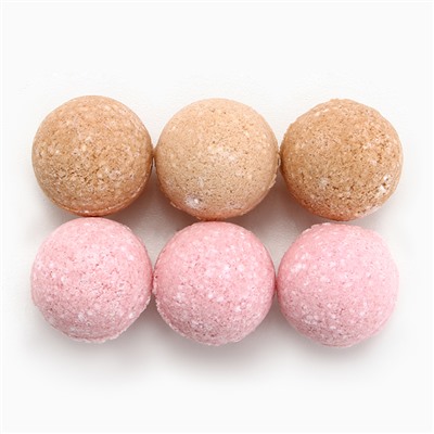 Бомбочки для ванны «Время чудес» аромат роза, ваниль, 6×20 г, Чистое счастье