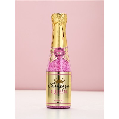 Подарочный набор Prosecco Queen, гель для душа и соль для ванны во флаконах шампанское, Чистое Счастье