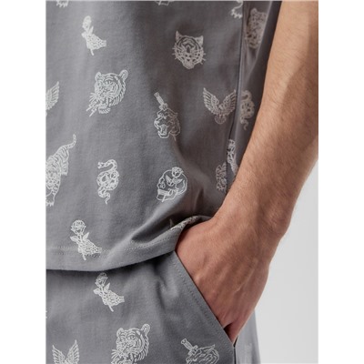 Пижама мужская (футболка, шорты) KAFTAN Tiger, размер 56