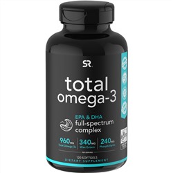 Sports Research, Total Omega-3, 120 капсул