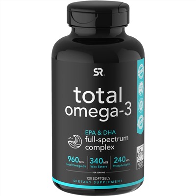 Sports Research, Total Omega-3, 120 капсул