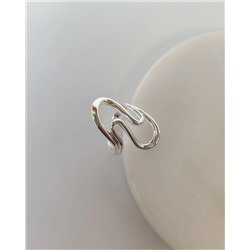 Кольцо с белым серебрением