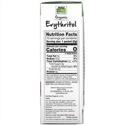 Now Foods, Real Food, органический эритритол с архатом, 70 пакетиков