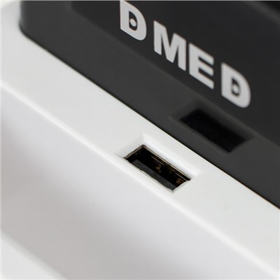 Лампа настольная RISALUX 16047/1, 20хLED, 5 Вт, 4 режима, АКБ, USB, 11×12×43 см, белая