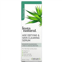 InstaNatural, Age-Defying & Skin Clearing Serum, 1 fl oz (30 ml)
