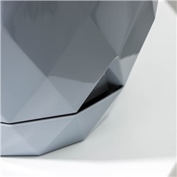 Горшок для цветов с поддоном Laurel, 2.3 л, d=17.5 см, h=15 см, пластиковый, серый