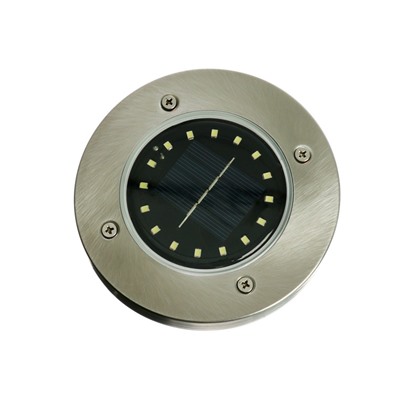 Садовый светильник, уличный, на солнечной батарее, 16 LED, свечение белое