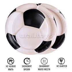 Набор посуды одноразовой "Футбольный мяч" тарелки (10 шт)