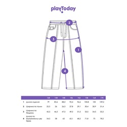 Брюки текстильные джинсовые для девочек