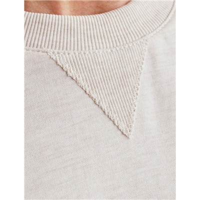 Свободный свитшот с принтом и разрезами из эластичного футера двухнитки без начеса