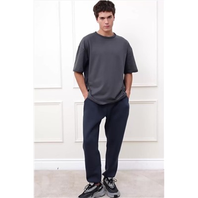 Мужская футболка оверсайз из футера двухнитки Happyfox