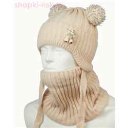 03-66-M Комплект для девочки (колпак+снуд) (48-50)