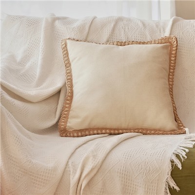 Наволочка декоративная с окантовкой SL Home «СофтЛайнс», 43×43 см, хлопок 100%