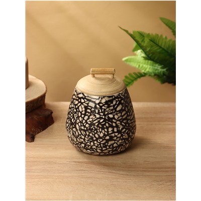 Банка для сыпучих продуктов, 13×13×13.5 см, бамбук