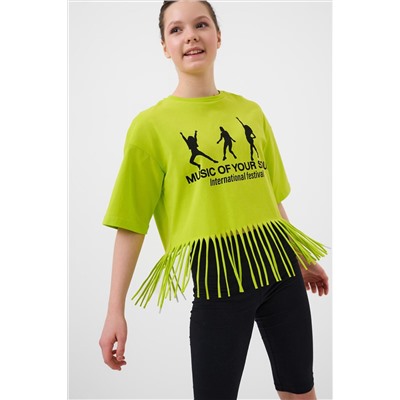 Комплект трикотажный для девочек: джемпер (футболка), брюки (легинсы укороченные) PLAYTODAY, 1243949