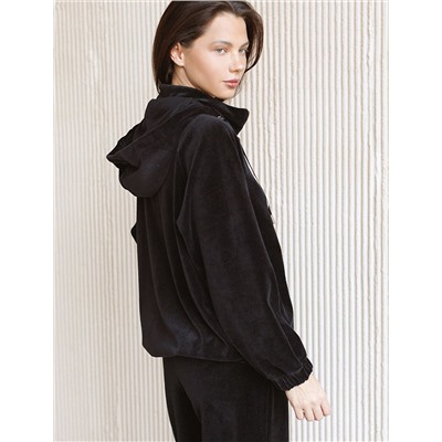 Худи из бархатистого велюра