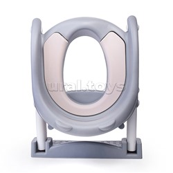 Детская накладка на унитаз со ступенькой (серый)