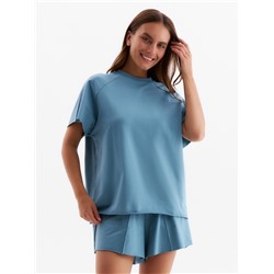 Костюм женский (майка, шорты) MINAKU: Casual Collection, цвет пепельный, размер 42