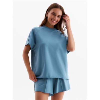 Костюм женский (майка, шорты) MINAKU: Casual Collection, цвет пепельный, размер 42