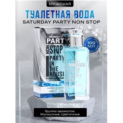 Туалетная вода мужская Saturday party non stop, 100 мл