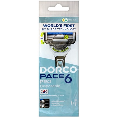 Станок для бритья с несъемной головкой DORCO PACE-6 PRO (1 шт.), SXE 100-1P