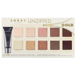 Lorac, Unzipped Gold, палитра теней для век с основой под тени Mini Behind The Scenes, 16,7 г (0,58 унции)