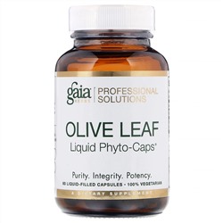 Gaia Herbs Professional Solutions, Лист оливкового дерева, 60 капсул, заполненных жидкостью