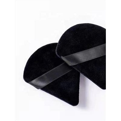 Kristaller Набор спонжей-пуховок в пластиковом контейнере для сухих и кремовых текстур, черный, 6 шт. 28053