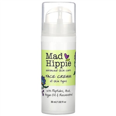 Mad Hippie Skin Care Products, крем для лица, 15 активных веществ, 30 мл (1 жидк. унция)