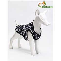 Майка для животных «Шахматы», размер L, ДС 34 см, ОГ 46 см, ОШ 34 см