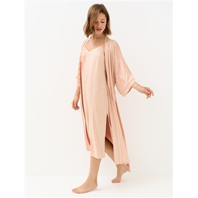 Omsa Халат OmD 0414D LINE Халат жен.(длинный с запахом жаккард), PL