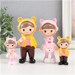 Набор фигурок полистоун «Малыши кошки-мышки», 4 шт., 2.5×3×7 4.5×4×12 см