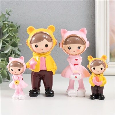 Набор фигурок полистоун «Малыши кошки-мышки», 4 шт., 2.5×3×7 4.5×4×12 см