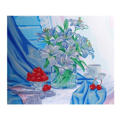 Алмазная мозаика с частичным заполнением на подрамнике «Лилии», 50×60 см